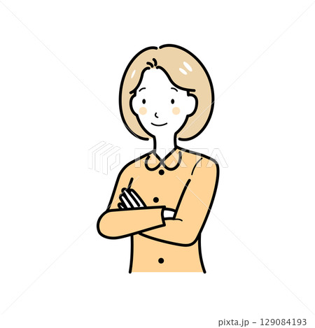 腕を組む女性 129084193