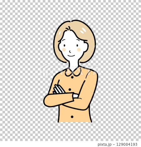 腕を組む女性 129084193