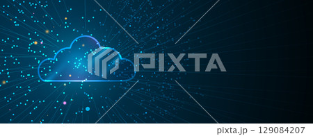 Cloud futuristic concept technology background and network security Cloud futuristic concept technology background and network security 129084207