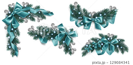 Christmas garland compositions Christmas garland compositions 129084341