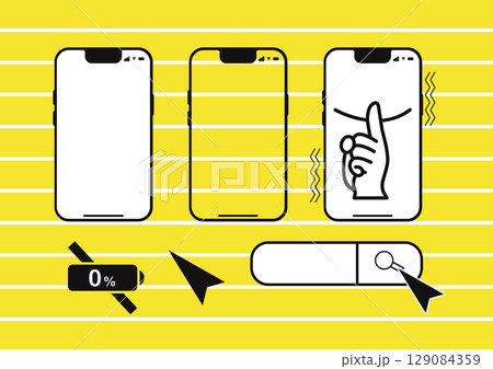 スマホアイコンセット透過あり 129084359