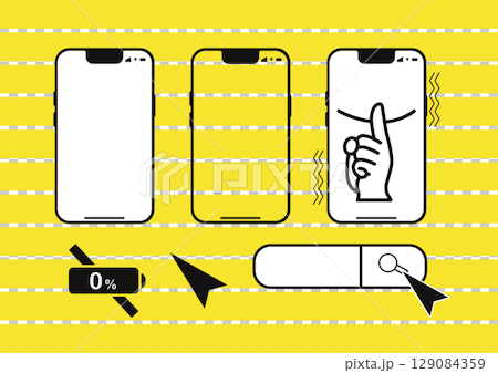 スマホアイコンセット透過あり 129084359