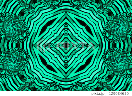Monochromatic emerald background with abstract pattern 129084630