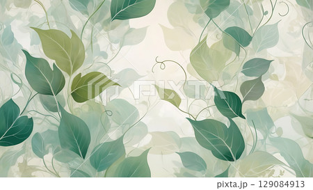 Delicate Vine Layers in Abstract Serenity 129084913