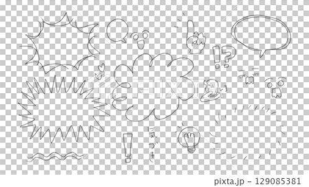 気が付いた時のリアクション ふきだし アイコン 気が付いた時のリアクション ふきだし アイコン 129085381