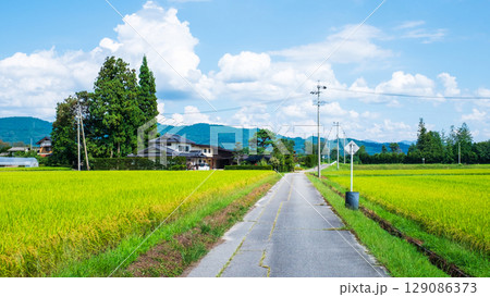 夏の田舎風景 129086373