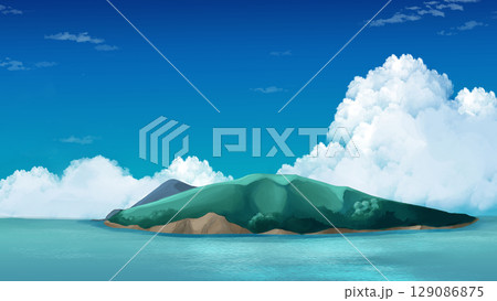 海に浮かぶ島 海に浮かぶ島 129086875