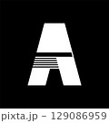 Letter A geometric modern logo design 129086959