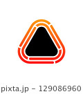 Letter A triangle tech line modern logo design 129086960