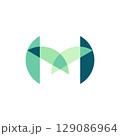 Initial M modern simple creative design 129086964