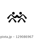 People together flat style logo design 129086967