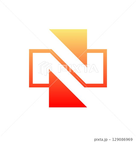 Plus medical modern logo design 129086969