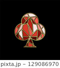 Poker Card geometric polygon colorful simple design 129086970