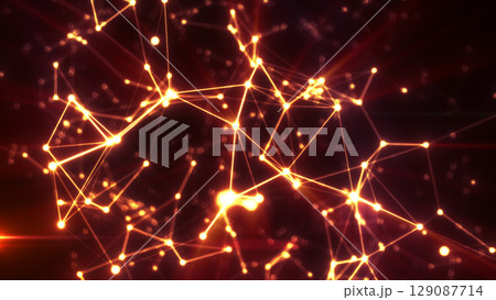 Bright orange digital network with glowing connections radiating across a dark red backdrop, symbolizing energy and connectivity Bright orange digital network with glowing connections radiating across a dark red backdrop, symbolizing energy and connectivity 129087714