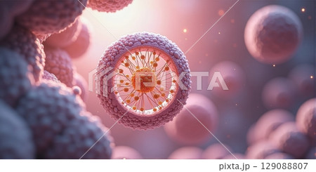 Microscopic liposome spheres with molecular core, encapsulated by lipid bilayer, enabling precise drug delivery and targeted therapeutic transport Microscopic liposome spheres with molecular core, encapsulated by lipid bilayer, enabling precise drug delivery and targeted therapeutic transport 129088807
