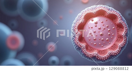 Microscopic liposome spheres with molecular core, encapsulated by lipid bilayer, enabling precise drug delivery and targeted therapeutic transport Microscopic liposome spheres with molecular core, encapsulated by lipid bilayer, enabling precise drug delivery and targeted therapeutic transport 129088812