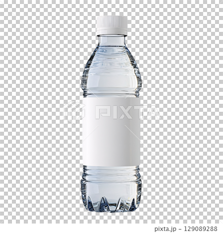 Fresh bottled water with clear label, perfect for hydration and refreshment. Ideal for outdoor activities, workouts, or daily hydration needs 129089288