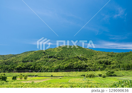 大谷山の麓を通る湖西線 滋賀県高島市マキノ町 大谷山の麓を通る湖西線 滋賀県高島市マキノ町 129090636