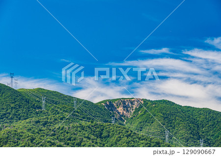 マキノ町から赤坂山方面の景観 滋賀県高島市 マキノ町から赤坂山方面の景観 滋賀県高島市 129090667