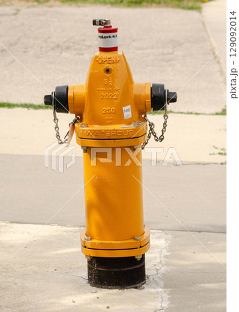 Yellow Fire Hydrant in City 129092014