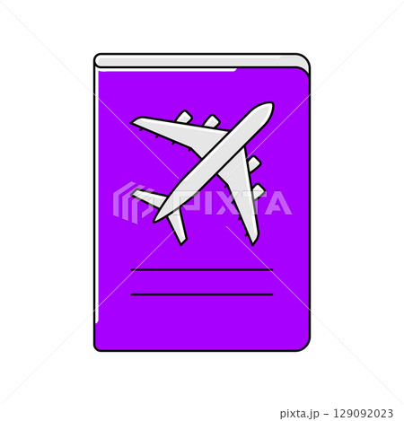Air passport icon. Air travel and tourism item. 129092023
