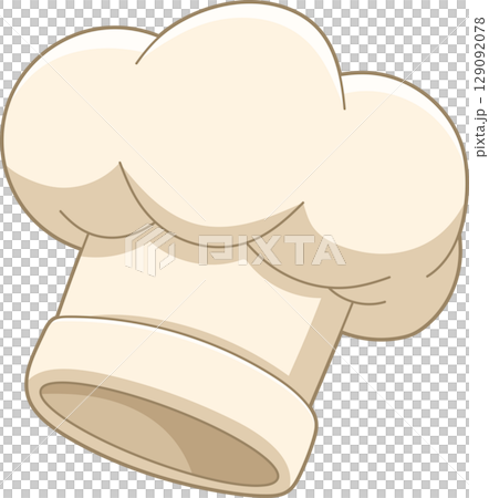 A cartoon chef's hat, symbolizing culinary arts and cooking profession. A cartoon chef's hat, symbolizing culinary arts and cooking profession. 129092078