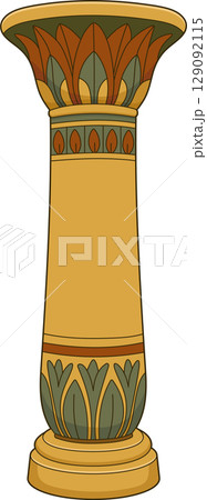 Ornate, Stylized Column with Leaf Decoration Ornate, Stylized Column with Leaf Decoration 129092115