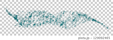 Green crayon brush stroke isolated on transparent background 129092465