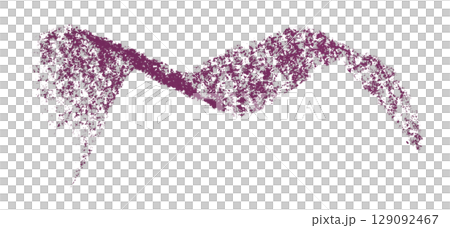 Purple crayon brush stroke isolated on transparent background 129092467