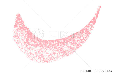 Pink crayon brush stroke isolated on transparent background 129092483