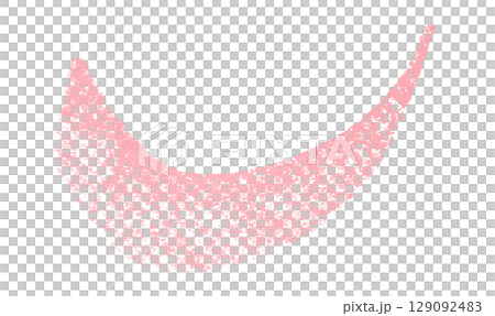 Pink crayon brush stroke isolated on transparent background 129092483