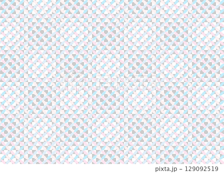 シームレスな和柄パターン背景 パステルカラー（七宝 ） 129092519