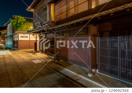 福井県 小浜西組 茶屋街 夜景 福井県 小浜西組 茶屋街 夜景 129092568