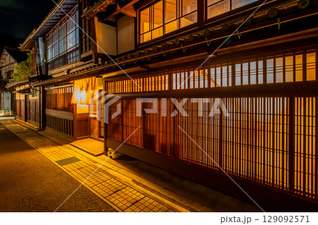 福井県 小浜西組 茶屋街 夜景 福井県 小浜西組 茶屋街 夜景 129092571