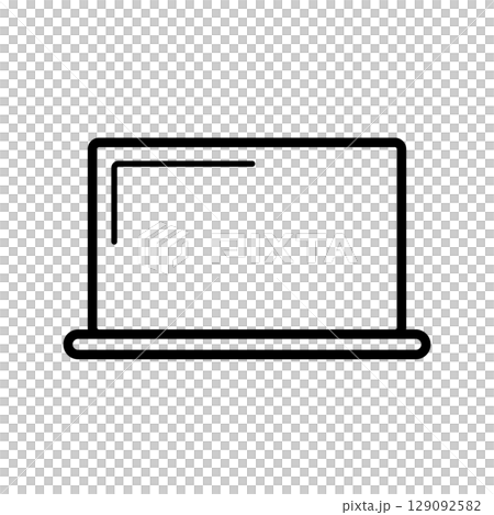Laptop icon, laptop, monochrome, material, illustration 129092582