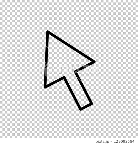 Mouse cursor icon monochrome material illustration Mouse cursor icon monochrome material illustration 129092584