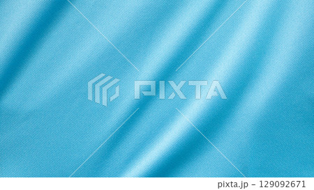 Blue sports clothing fabric football shirt jersey texture 129092671