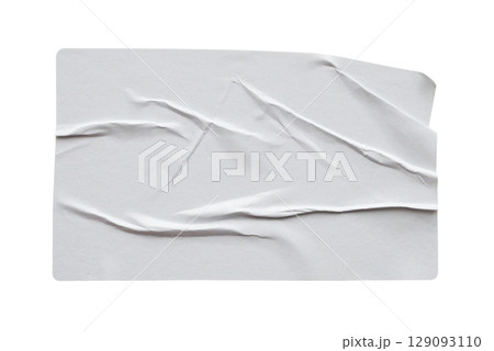 Paper sticker label isolated on white background Paper sticker label isolated on white background 129093110