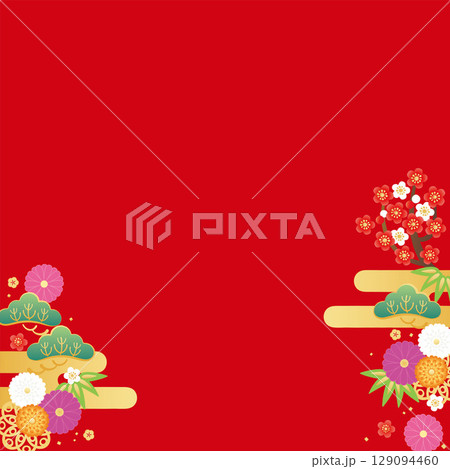 背景素材-お正月のイメージ4-4ベク 129094460