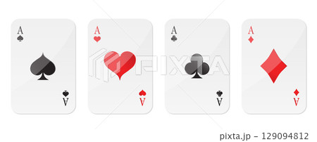 Ace card suit icon vector isolated on white background. 129094812