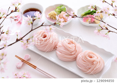 さくらそうめん　さくら素麺　桜そうめん 129094850