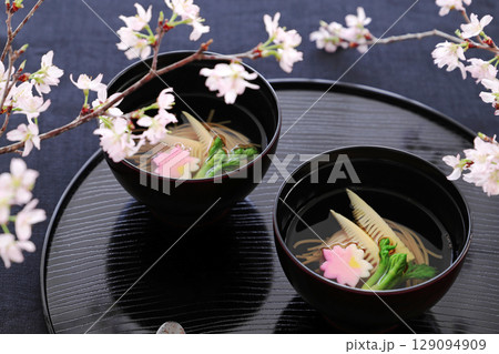さくら素麺のお吸い物 さくら素麺のお吸い物 129094909