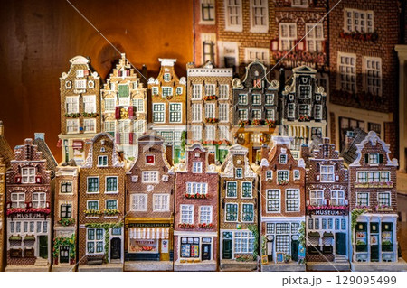 Traditional old buildings in Amsterdam, the Netherlands Traditional old buildings in Amsterdam, the Netherlands 129095499