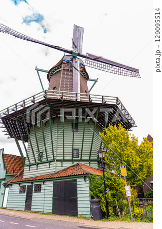 Many fire trucks background 129095514