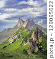 Mountain peak under the dramatic sky 129095622