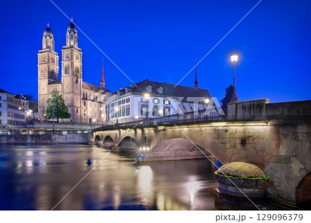 Zurich & Blue Hour 129096379