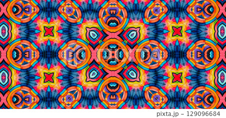 Bright multicolor background with colorful abstract kaleidoscopic pattern 129096684