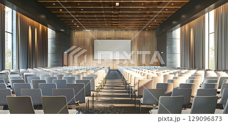 Background Setting for Business Conference and Presentation, Background of Conference Hall - Ai Generated 129096873