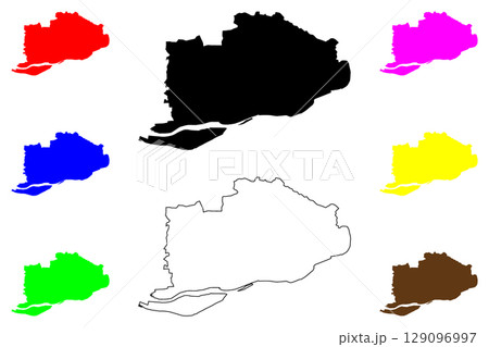 Kakamigahara city (Japan, Nihon-koku or Nippon-koku, Chubu region) map vector illustration, scribble sketch Kakamigahara-shi map Kakamigahara city (Japan, Nihon-koku or Nippon-koku, Chubu region) map vector illustration, scribble sketch Kakamigahara-shi map 129096997