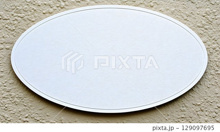 Blank white round coin image 129097695